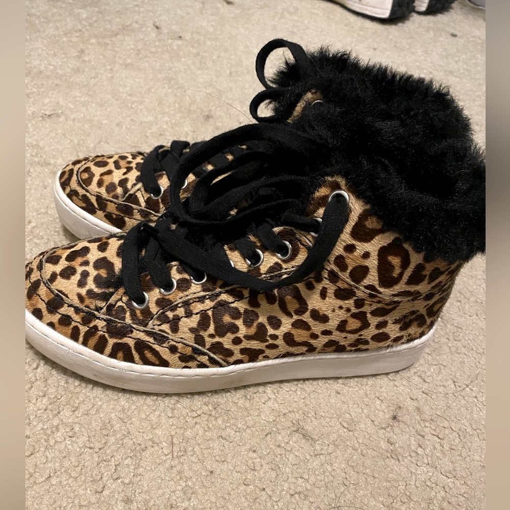 Dolce Vita cheetah fur sneaker